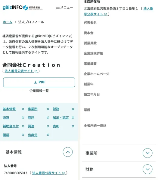 法人番号を確認するイメージ