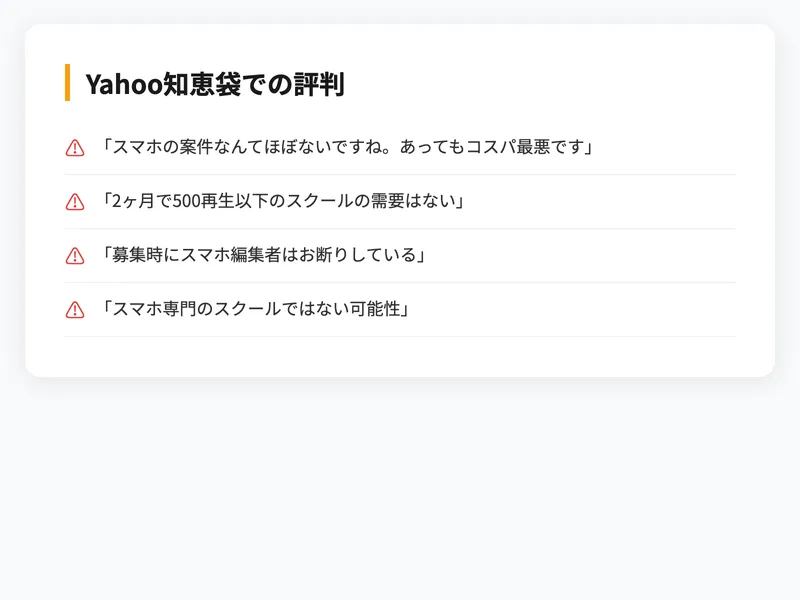 Yahoo知恵袋での評判