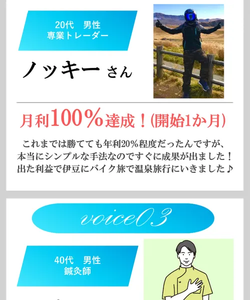 フリーリッチFXの広告ページ